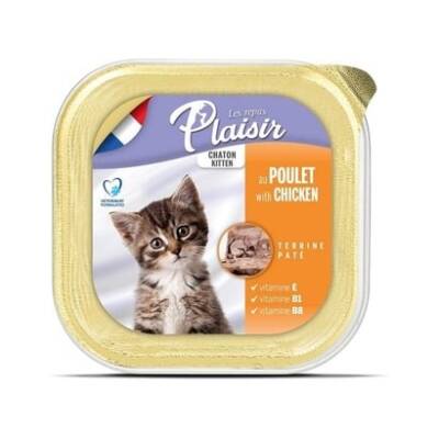 Plaisir Kitten Pate Tavuklu Ezme Yavru Kedi Konservesi 100 Gr - 1