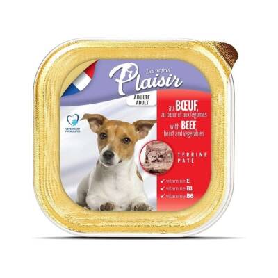 Plaisir Pate Biftek Ve Sebzeli Ezme Yetişkin Köpek Konservesi 150 Gr - 1