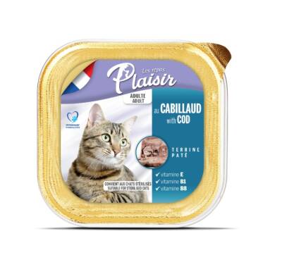 Plaisir Sterilised Pate Morina Balıklı Ezme Kısırlaştırılmış Kedi Konservesi 100 Gr - 1