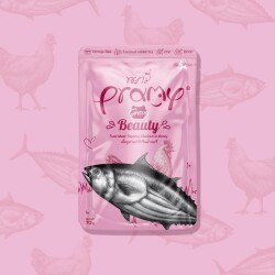 Pramy Beauty Kedilerde Tüy Gelişimi İçin Ton Balıklı Tavuklu Kedi Konserve Maması 70 gr - Pramy