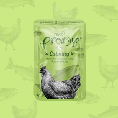 Pramy Calming Jelly Tavuk Etli Somonlu Yetişikin Kedi Konserve Maması 70 gr - 1