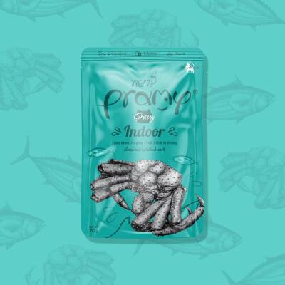 Pramy İndoor Ev Kedileri İçin Yengeçli Ton Balıklı Yetişikin Kedi Konserve Maması 70 gr - 2