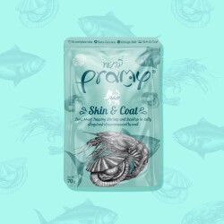 Pramy Skin Coat Kedilerde Tüy Gelişimi İçin Ton Karides Ve Deniz Taraklı Kedi Konserve Maması 70 gr - 1