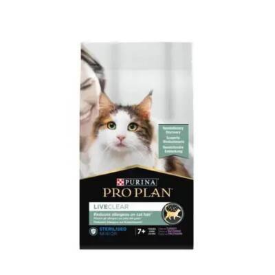 Pro Plan LiveClear Kısırlaştırılmış +7 Yaş Üzeri Hindi Etli Kedi Maması 1,4 kg - 5
