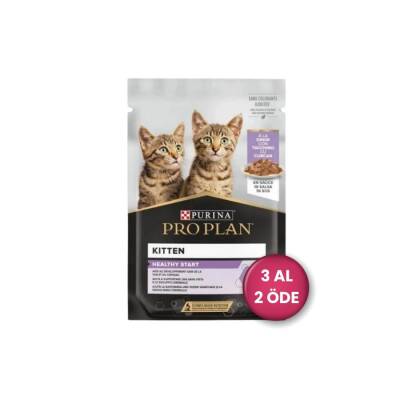 Pro Plan Pouch Sos İçinde Hindili Yavru Kedi Konservesi 85 gr 3 Al 2 Öde - 1