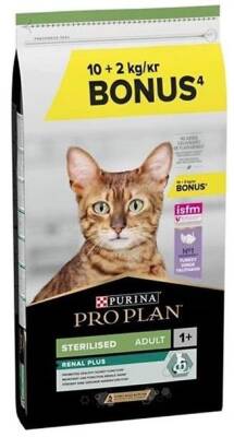 Pro Plan Sterilised Kısırlaştırılmış Kediler İçin Hindili Kedi Maması 10 kg + 2 kg Hediyeli - 1