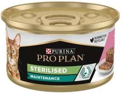 Pro Plan Sterilised Ton Balıklı ve Somonlu Yetişkin Kedi Konservesi 85 gr X 24 Adet - 1