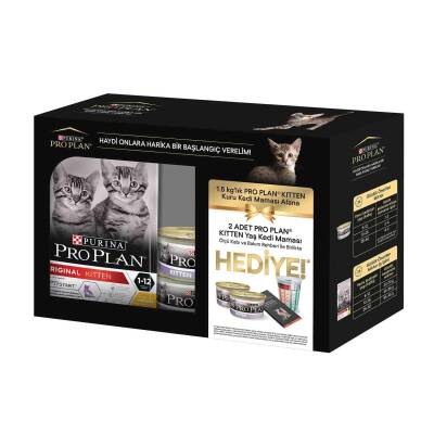 Pro Plan Tavuklu Pirinçli Yavru Kedi Maması 1,5 kg + 2 Adet Kitten Konserve ve Ölçü Kabı Hediyeli - 1
