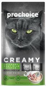 Prochoice Creamy Kısırlaştırılmış Kediler İçin Tavuklu Keçi Sütlü Sıvı Kedi Ödül 4 X 15 gr - 1