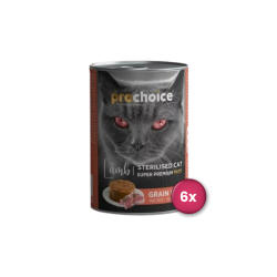ProChoice Kısırlaştırılmış Kediler İçin Kuzulu Konserve Kedi Maması 400 gr X 6 Adet - Prochoice