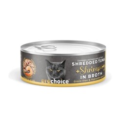 Prochoice Özel Sos İçerisinde Tiftiklenmiş Taze Ton Balıklı Ve Karidesli Yetişkin Kedi Konservesi 70 gr - Prochoice