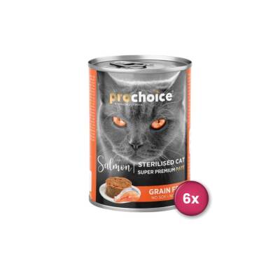 ProChoice Somonlu Kısırlaştırılmış Kedi Konservesi 400 gr X 6 Adet - 1