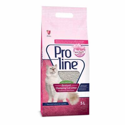 Proline Bebek Pudralı İnce Topaklaşan Bentonit Kedi Kumu 5 lt - 1