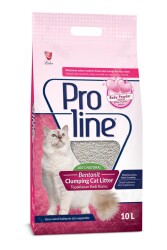 Proline Bebek Pudrası Kokulu Kalın Taneli Topaklanan Bentonit Kedi Kumu 10 lt - Proline