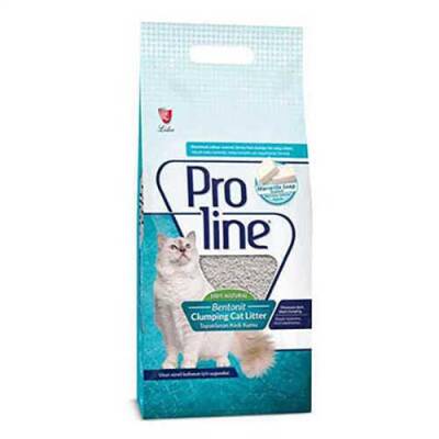 Proline Marsilya Sabun Kokulu İnce Taneli Topaklanan Bentonit Kedi Kumu 10 lt - 1