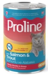Proline Sos İçinde Somon Alabalık Yetişkin Kedi Maması 400 gr - Proline