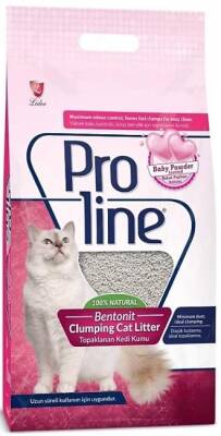 Proline Bebek Pudralı İnce Taneli Topaklanan Bentonit Kedi Kumu 20 lt - 1