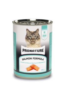 Pronature Tahılsız Kısırlaştırılmış Somonlu Ezme Yaş Kedi Maması 400 gr - 1