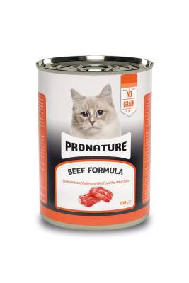 Pronature Tahılsız Sığır Etli Ezme Yaş Kedi Maması 400 gr - 1