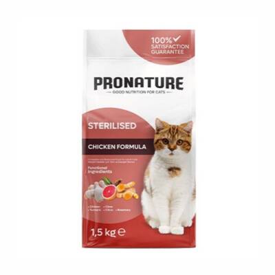 Pronature Tavuklu ve Pirinçli Kısırlaştırılmış Yetişkin Kedi Maması 1,5 Kg - 1