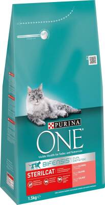 Purina One Somonlu Kısırlaştırılmış Kedi Maması 1,5 kg - 1
