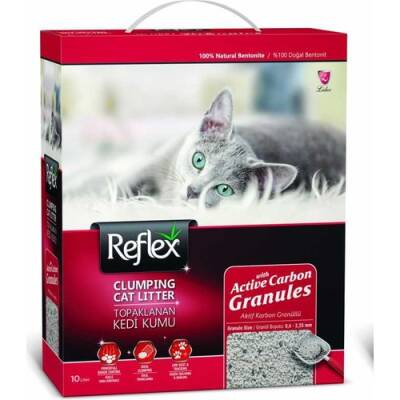 Reflex Aktif Karbon Granüllü Topaklanan Bentonit Kedi Kumu 10 lt - 1