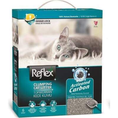 Reflex Aktif Karbonlu Formül Topaklanan Bentonit Kedi Kumu 6 lt - 1
