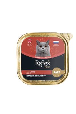 Reflex Plus Alu Tray Kuzu Etli Kıyılmış Pate Yetişkin Kedi Yaş Maması 85 gr - 1