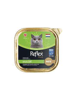 Reflex Plus Alu Tray Morina Balıklı Kıyılmış Pate Kısırlaştırılmış Kedi Yaş Maması 85 gr - 1