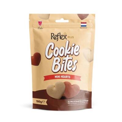 Reflex Plus Cookie Bites Mini Hearts Küçük Irk Yetişkin Köpek Ödül Maması 150 gr - 1