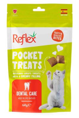 Reflex Pocket Treats Ağız ve Diş Sağlığı Yetişkin Kedi Ödül Maması 60 gr - 1