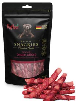 Reflex Snackies Pancarlı Ördek Göğüs Eti Köpek Ödülü 80 gr - 1
