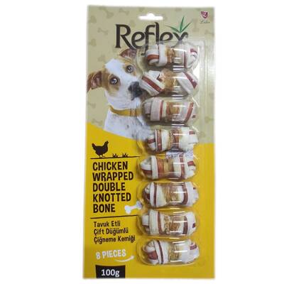 Reflex Tavuk Etli Çift Düğüm Kemik 8'li 100 gr - 1