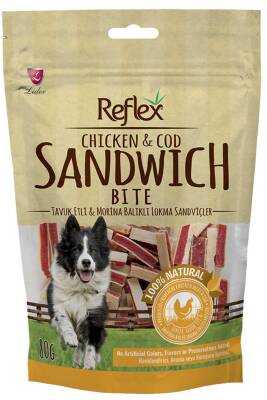 Reflex Tavuk Etli Morina Balıklı Sandwich Köpek Ödülü 80 gr - 1