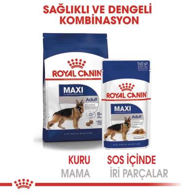 Royal Canin Maxi Adult Büyük Irk Yetişkin Köpekler İçin Parça Etli Konserve Mama 140 gr X 10 Adet - 2