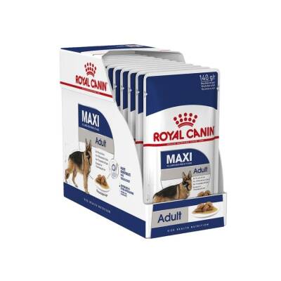 Royal Canin Maxi Adult Büyük Irk Yetişkin Köpekler İçin Parça Etli Konserve Mama 140 gr X 10 Adet - 1