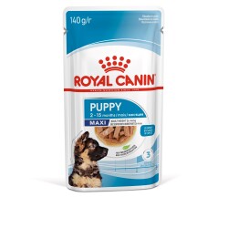 Royal Canin Maxi Puppy Büyük Irk Yavru Köpekler İçin Parça Etli Yaş Mama 140 gr X 10 adet - 1