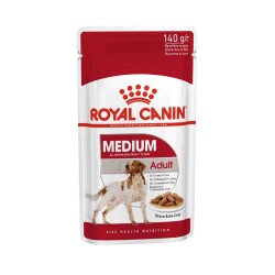 Royal Canin Medium Adult Orta Irk Yetişkin Köpekler İçin Parça Etli Yaş Mama 140 gr X 10 Adet - 1