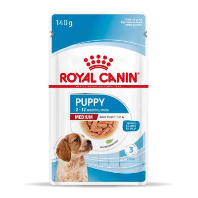 Royal Canin Medium Puppy Orta Irk Yavru Köpekler İçin Parça Etli Konserve Mama 140 gr X 10 Adet - 1