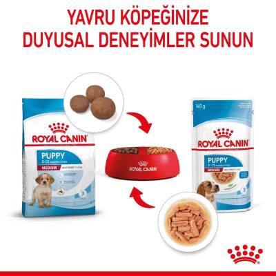 Royal Canin Medium Puppy Orta Irk Yavru Köpekler İçin Parça Etli Konserve Mama 140 gr X 10 Adet - 3