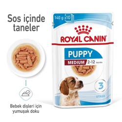 Royal Canin Medium Puppy Orta Irk Yavru Köpekler İçin Parça Etli Konserve Mama 140 gr - 2