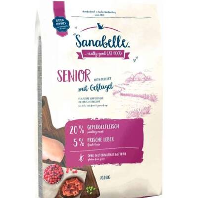 Sanabelle Senior Tahılsız Kümes Hayvanlı Yaşlı Kedi Maması 10 Kg - 1