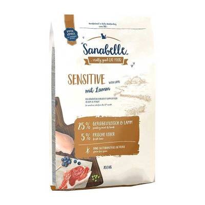 Sanabelle Sensitive Kuzu Etli Yetişkin Kedi Maması 10 kg - 1