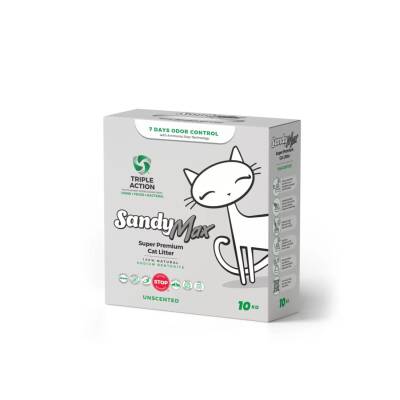 Sandy Max Triple Action Topaklanan Bentonit Kedi Kumu 10 lt - 1