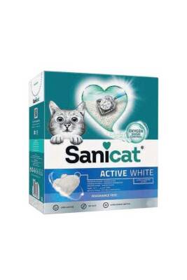 Sanicat Active White Oxygen Control Ultra Topaklanan Oksijen Kontrol Kedi Kumu 10 lt - 1