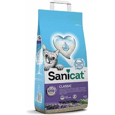 Sanicat Classic Lavantalı Oksijen Kontrollü Emici Topaklaşan Bentonit Kedi Kumu 10 lt - 1
