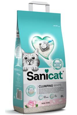 SaniCat Clumping White Rose Kedi Kumu 8 lt - 1