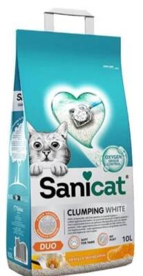 Sanicat Duo Vanilya ve Mandalina Aromalı Topaklanan Kedi Kumu 10 lt - 1
