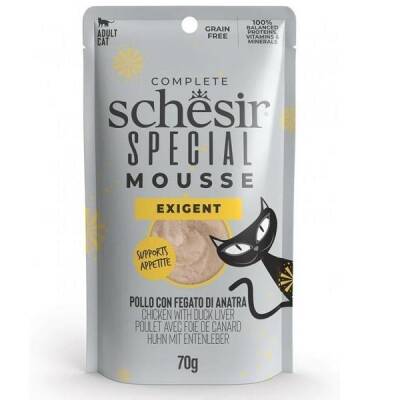 Schesir After Dark Sos İçinde Tavuklu ve Bıldırcın Yumurtalı Tahılsız Yetişkin Kedi Konservesi 80 gr - 1