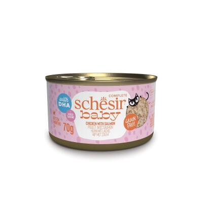 Schesir Baby Tavuk ile Somon Et Suyunda Konserve 70 gr - 1